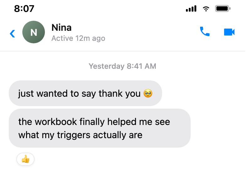Message from a reader about The Anxiety Reset